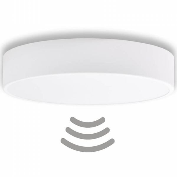 Biała lampa natynkowa 137623600066 sufitowa z czujnikiem ruchu IP54 okrągła