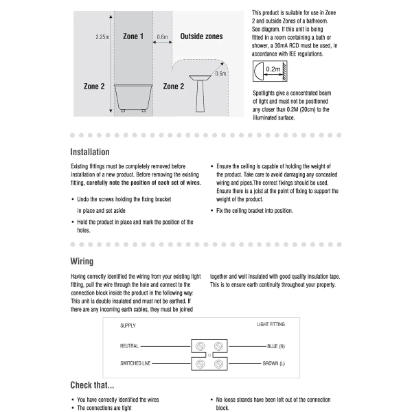 Spot sufitowy Knight 39166 Saxby reflektor regulowany IP44 chrom