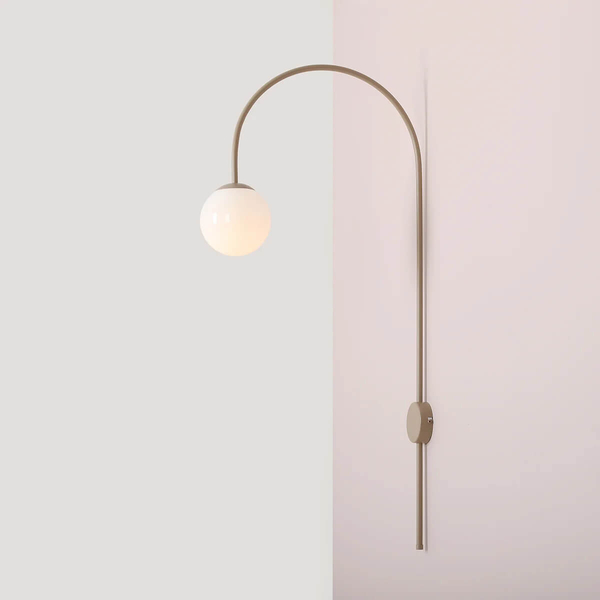 Lampa ścienna sypialniana Una 1116C17 kulisty metal szkło beżowy