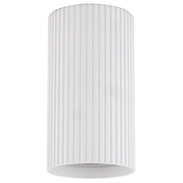 Nasufitowa lampa salonowa Tune 10023 tubka loftowa prążkowana biała