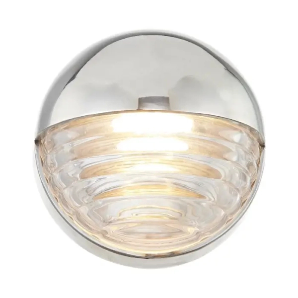 Okrągła lampa ścienna Palais QN-PALAIS-WS-PN LED 9W 3000K szklana nikiel