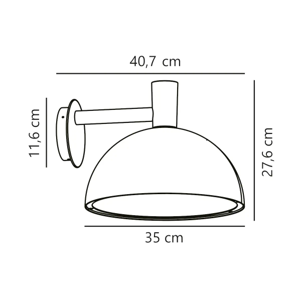 Elewacyjna lampa ścienna Arki 2118111003 IP54 na zewnątrz czarny
