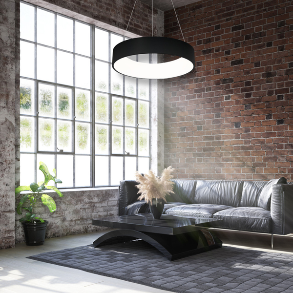 LAMPA wisząca OHIO ML6358 Milagro metalowa OPRAWA okrągła LED 24W 4000K zwis czarny