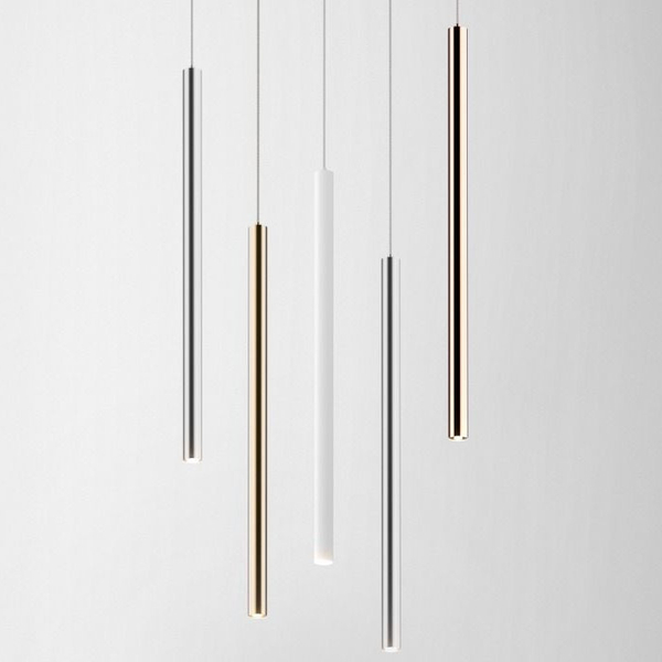 Minimalistyczna lampa zwis LOYA P0461-01A-K4K4 LED 5W 3000K tuba złoty
