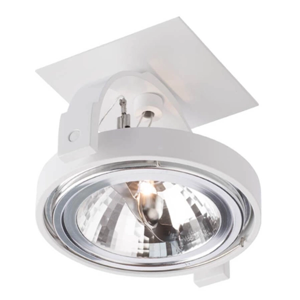 Podtynkowa LAMPA sufitowa SAKURA 7251 Shilo metalowa OPRAWA reflektorowa WPUST biały