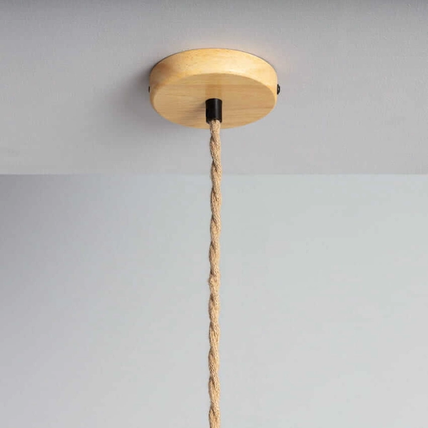 Salonowa lampa wisząca Boho ABR-NLW33-BH-E27 pleciona ratan naturalny