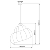 Wisząca lampa do sypialni Shella LP-1806/1P 60cm japandi drewniana beżowa