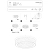 Sufitowa lampa do sypialni LUXORA 11708 LED 20W 3000K crystals nikiel
