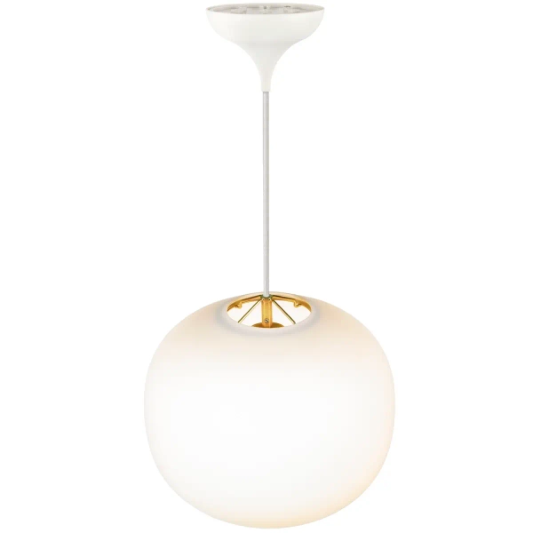 Zwisająca szklana lampa Navone 2220443001 kula szkło opalowe mosiądz