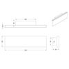 Podłużny kinkiet ścienny CONCHA 225172924 Trio LED 6W 3000K miedziany