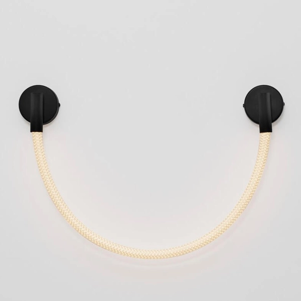 Kinkiet ścienny świetlny CURA LE44258 LED 7W 3000K wąż czarny biały