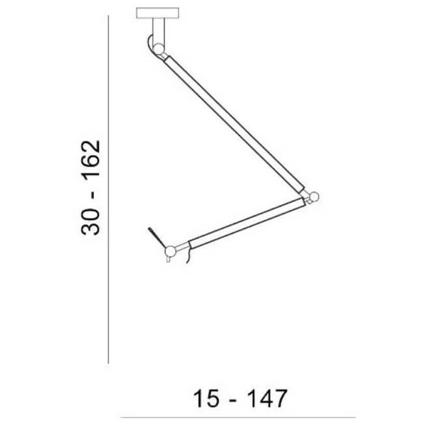 Wisząca lampa pokojowa zestaw Zyta AZ4192+AZ2601 wysięgnik czarna szara
