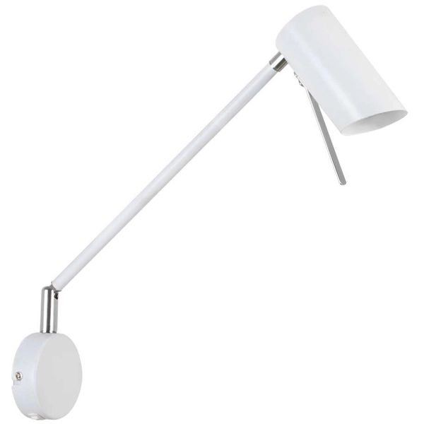 Ścienny kinkiet MILLY 21-73907 metalowa na wysięgniku regulowany biały