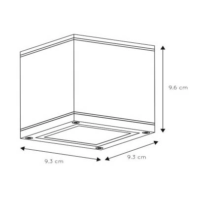 Kostka lampa sufitowa Aven 22963/01/31 biały outdoor IP65 ogrodowy
