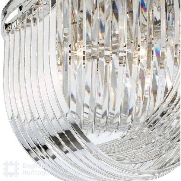 Lampa sufitowa Eltham ELT5238-EH Dar Lighting kryształ pałacowa nikiel srebrna