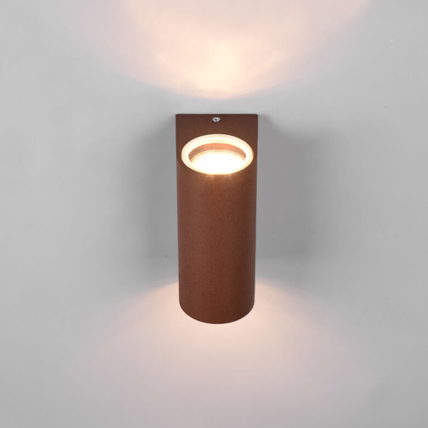 Elewacyjna lampa ścienna ORVIE DL224204260 góra-dół IP44 rdzawa
