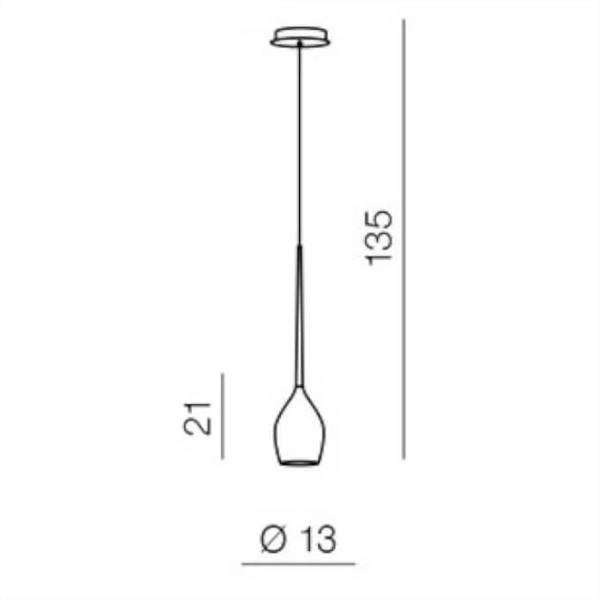 Wisząca lampa nowoczesna Izza łezka do holu czarny połysk
