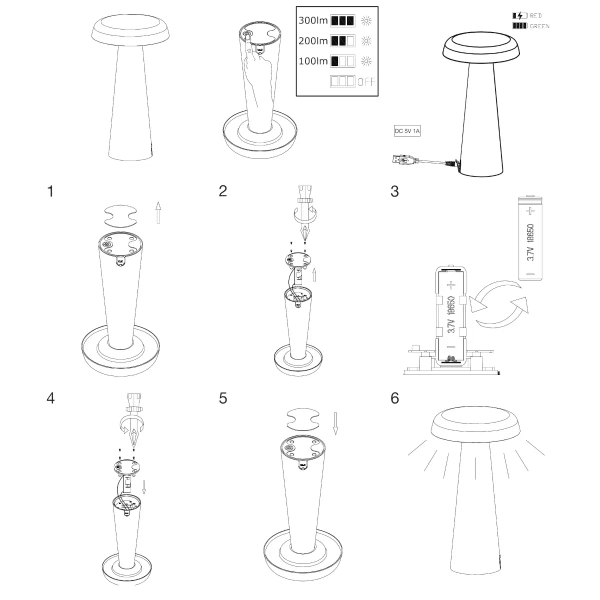 Lampka nocna Arcello 2220155050 DFTP LED 2,8W 2700K IP54 antracyt