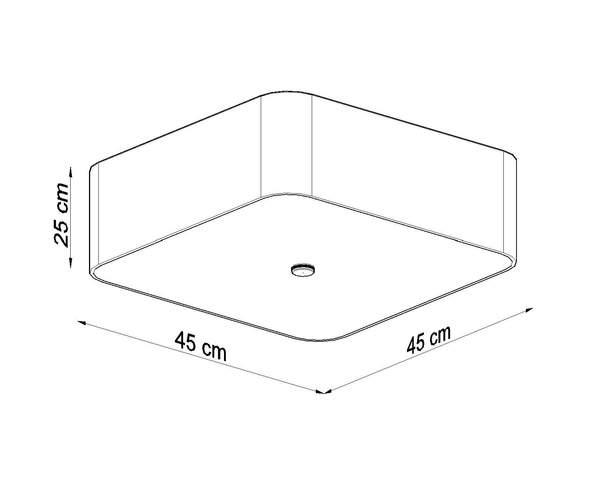 Plafon LAMPA sufitowa SL.0776 abażurowa OPRAWA kwadratowa czarna