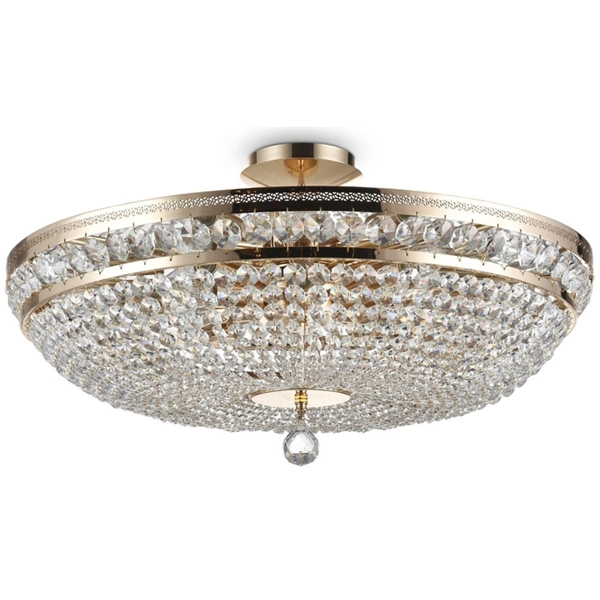 Kryształowa lampa sufitowa Ottilia DIA700-CL-12-G Maytoni złota