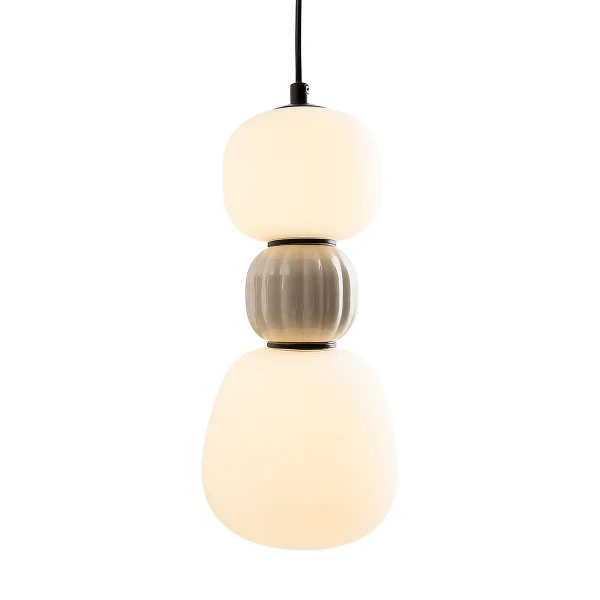 Ledowa lampa wisząca Modern P0627 LED 12W 3000K do jadalni jasny szary