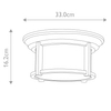 Sufitowa lampa zewnętrzna Merrill FE-MERRILL-F-BLK Feiss IP44 przezroczysta czarna
