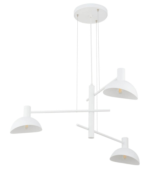 Wisząca lampa kuchenna Artis biały zwis loft metalowy