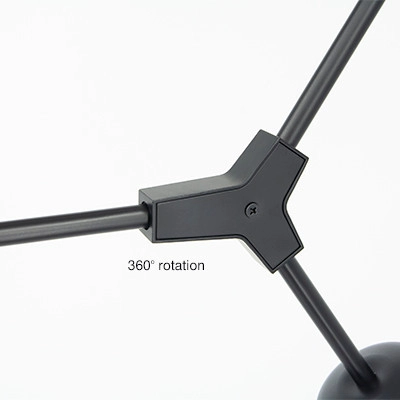 Modernistyczna LAMPA sufitowa 1962/5 GOLD-TR Elem regulowana OPRAWA szklany plafon chemistry loft złoty przezroczysty