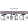 Plafon LAMPA sufitowa MILAN 31573 Sigma industrialna OPRAWA metalowe klatki drewno brązowe