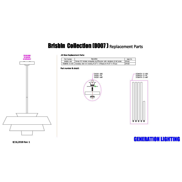 Modernistyczna LAMPA wisząca Brisbin FE-BRISBIN-BB Elstead FEISS metalowa OPRAWA designerski ZWIS okrągły mosiądz