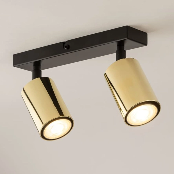 Lampa sufitowa spot tuba Zoom 33507 Sigma spot metalowa czarna złota