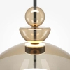 Szklana zwisająca lampa Bangkok MOD185PL-L12CG3K3 LED 12W 3000K mosiądz