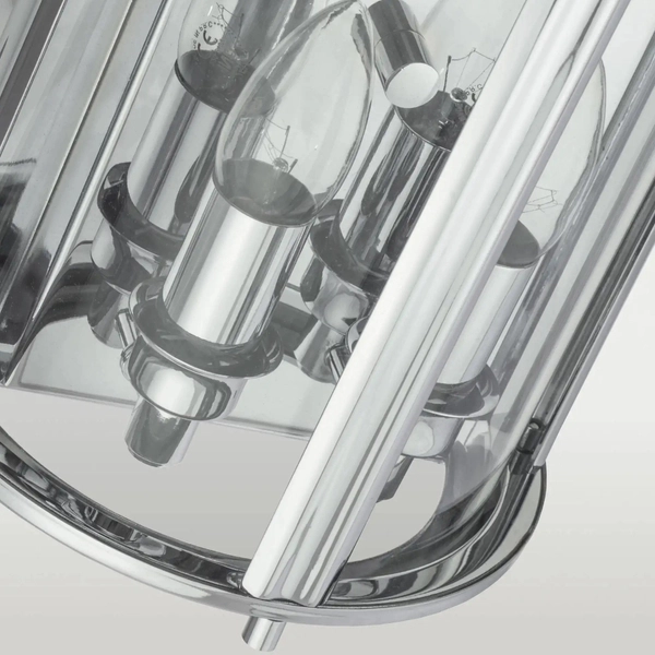 Retro lampa ścienna NEW YORK W02899CH kinkiet do sypialni chrom