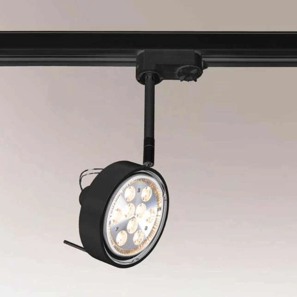 Reflektorowa LAMPA sufitowa FUSSA 6601 Shilo metalowa OPRAWA do systemu szynowego 3-fazowego czarny