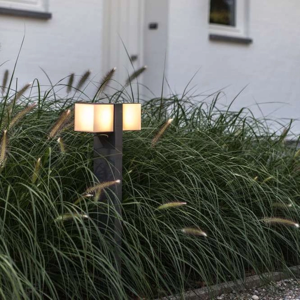 Stojąca lampa CUBA 7193801118 prostokątna LED 23W 3000K słupek IP54 szary