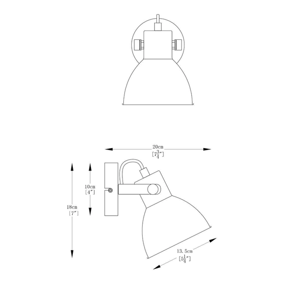 Loftowy kinkiet pokojowy Delta minimalistyczny spot czarny
