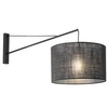 Lampa ścienna do sypialni Glorii 6639 z abażurem loft czarna