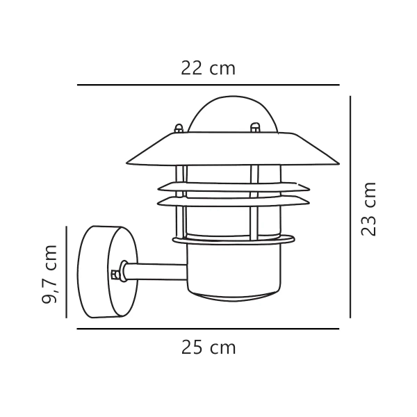 Elewacyjna lampa retro Blokhus 25011031 IP54 na zewnątrz srebrny