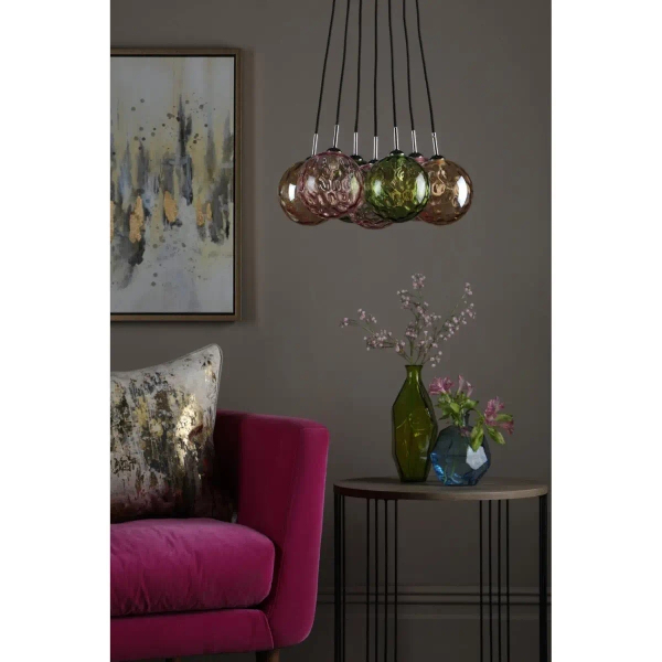 Szklana lampa wisząca Elpis ELP342-MIX bubble kule wielokolorowa