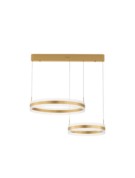 Jadalniana lampa wisząca COLIMA LE42754 pierścienie LED 124W 3000K złote