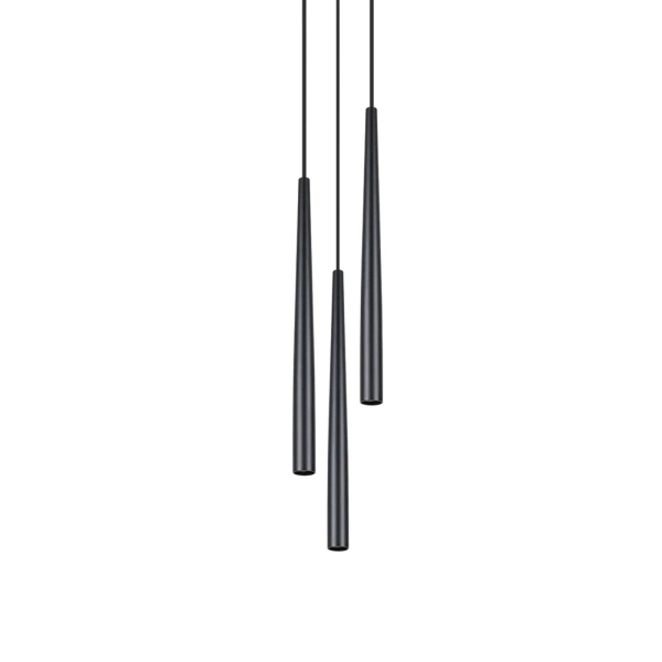 Potrójna lampa wisząca BLISS SL.1463 czarne tubki 3xG9 nad stół