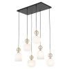 Nowoczesna wisząca lampa Sophia Cognac do salonu biały czarny