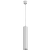 Zwisowa lampa nad wyspę metalowa tubka biała Focus OUTLET