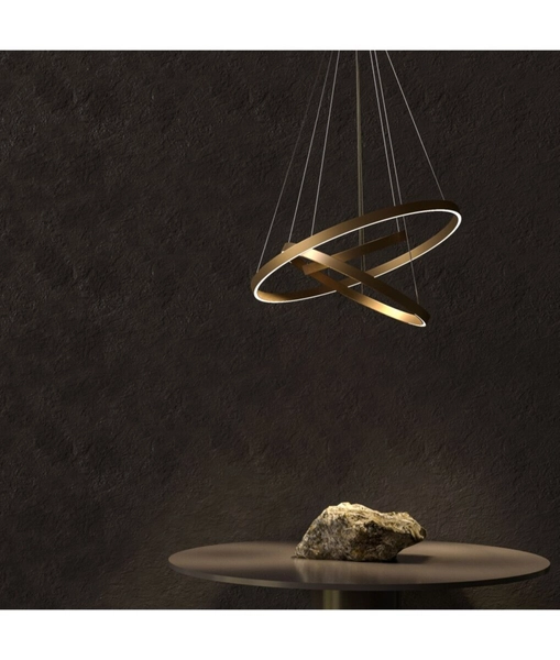 Wisząca lampa pierścienie Rim MOD058PL-L100BS3K Maytoni LED 115W 3000W mosiądz