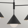 Potrójna wisząca lampa Remyck ALM-REMYCK3-BK stożki czarny