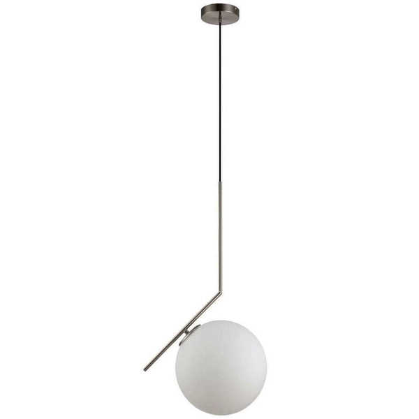 LAMPA wisząca CONDI MDM-7475/1-M-G MDECO szklana OPRAWA modernistyczny zwis kula ball mosiądz biała