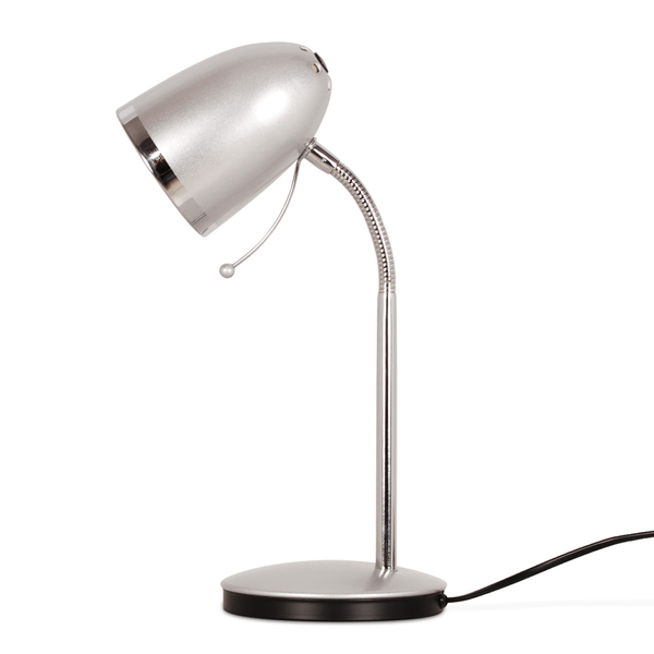 Regulowana lampa nocna Kajtek K-MT-200 do czytania srebrna