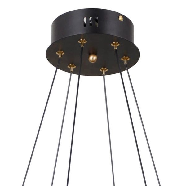 Lampa wisząca do jadalni Alani PND-34375-6-BK LED 192W 3000K czarny złoty