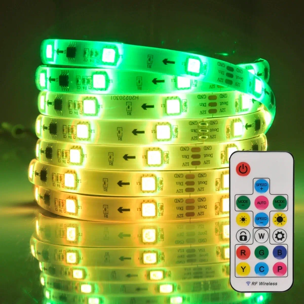 Taśma LED RGB 24W 314970 Polux pasek 5 metrów 380lm biały IP65