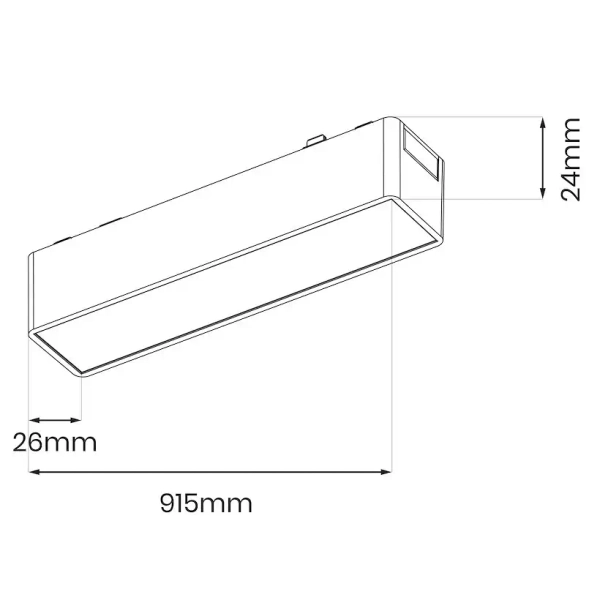 Nowoczesna magnetyczna lampa do szyn Tuya CCT ML2200 LED 30W CCT biały